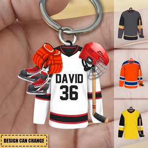 Hockey Essentials - Personalized Acrylic Keychain