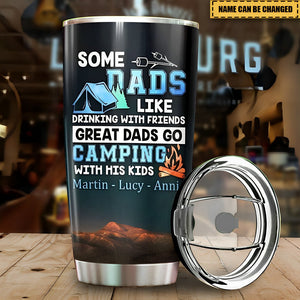 Custom Name Gift For Dad Camping Dad Tumbler