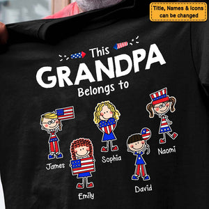 Gift For Grandpa With Kids This Grandpa Belongs To Shirt