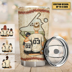 Baseball Mom Behind Every Baseball Player - Mother Gift - Personalized Custom Tumbler