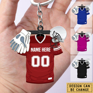 Football Uniform-Personalized Acrylic Keychain Gift For Football Players