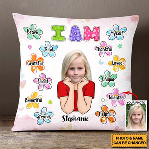 Affirmation Gift I Am Kind I Am Smart Personalized Pillow-Gifts For Kids