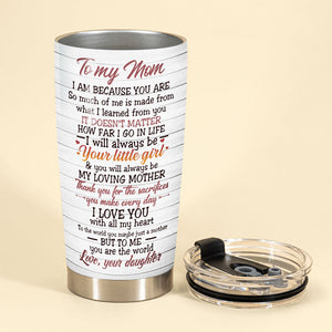 Mother And Daughter Forever Linked Together - Personalized Tumbler Cup - Gift For Mom