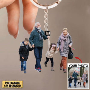 Personalized Acrylic Keychain-Gift For Family/Grandpa/Grandma- Custom Your Photo