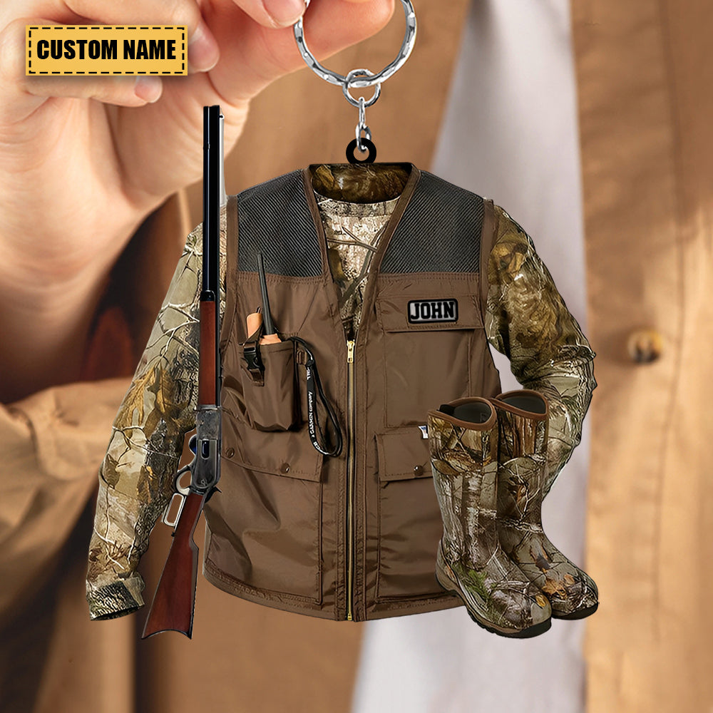 Hunting Vest, Personalized Keychain, Gifts For Hunting Lovers