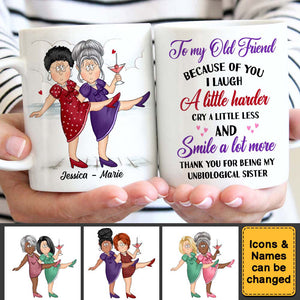 Gift For Senior Friends Unbiological Sister Mug