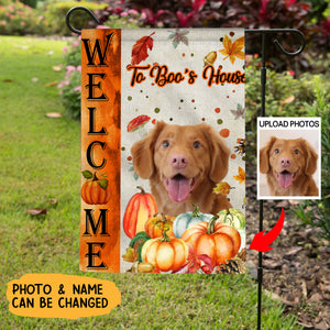 Welcome To My House - Personalized Photo Dog Garden Flag, Gift For Pet Lovers