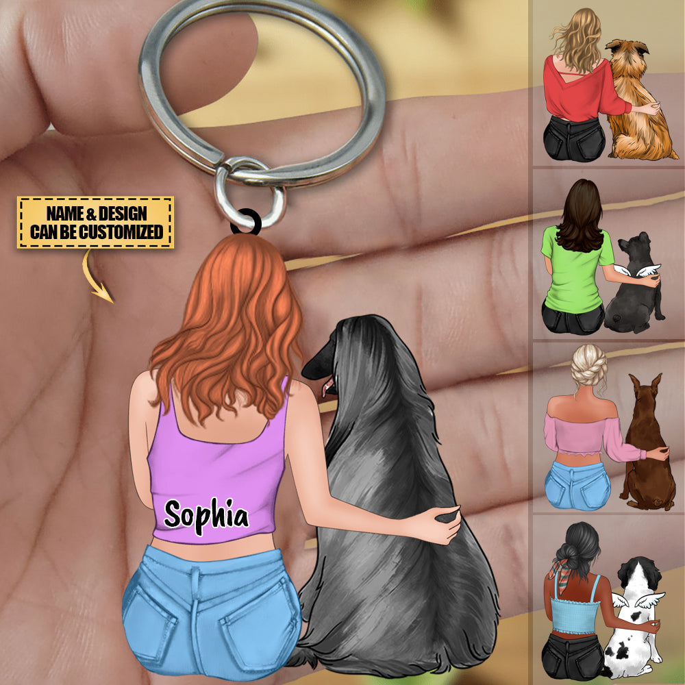 Personalized Memorial Gift Idea For Dog Lover，Pet Mom Acrylic Keychain