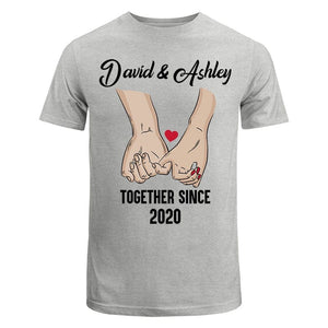 Couple Together Since Anniversary Gift For Her Gift For Him Couple Personalized Shirt