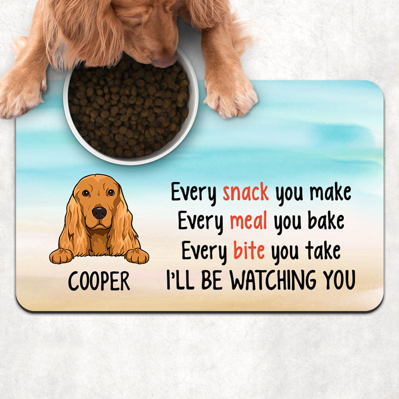 Personalized Pet Feeding Mats, Pet Gift, Pet Placemat, Pet Food