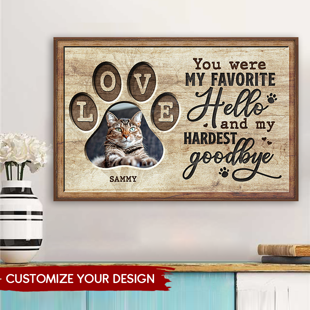 Custom Photo Walk Beside Us Every Day - Dog & Cat Personalized Custom Horizontal Home Decor Poster - House Warming Gift For Pet Owners, Pet Lovers