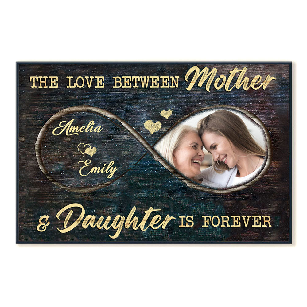 Love Mother Daughter/Son Custom Photo Poster Gift For Mom