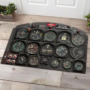 Personalized Cockpits Of Aircraft And Helicopter Doormat, Gift For Aircraft Lovers