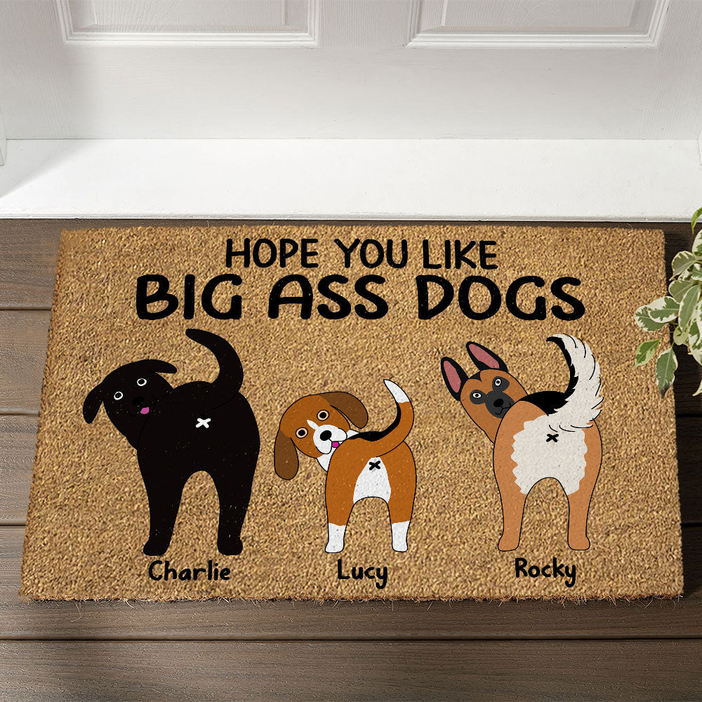 Custom Dog Doormat, Hope You Like Dogs Welcome Mat for Front Door