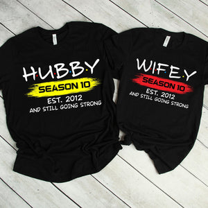 Couple Custom Shirt Hubby And Wifey Personalized Gift